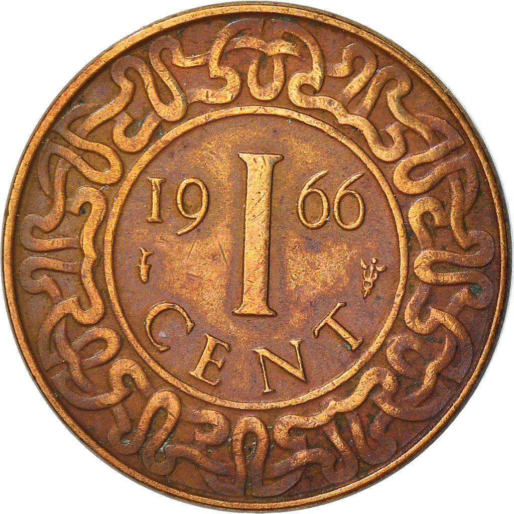Münze, Surinam, Cent, 1966, S+, Bronze, KM:11
