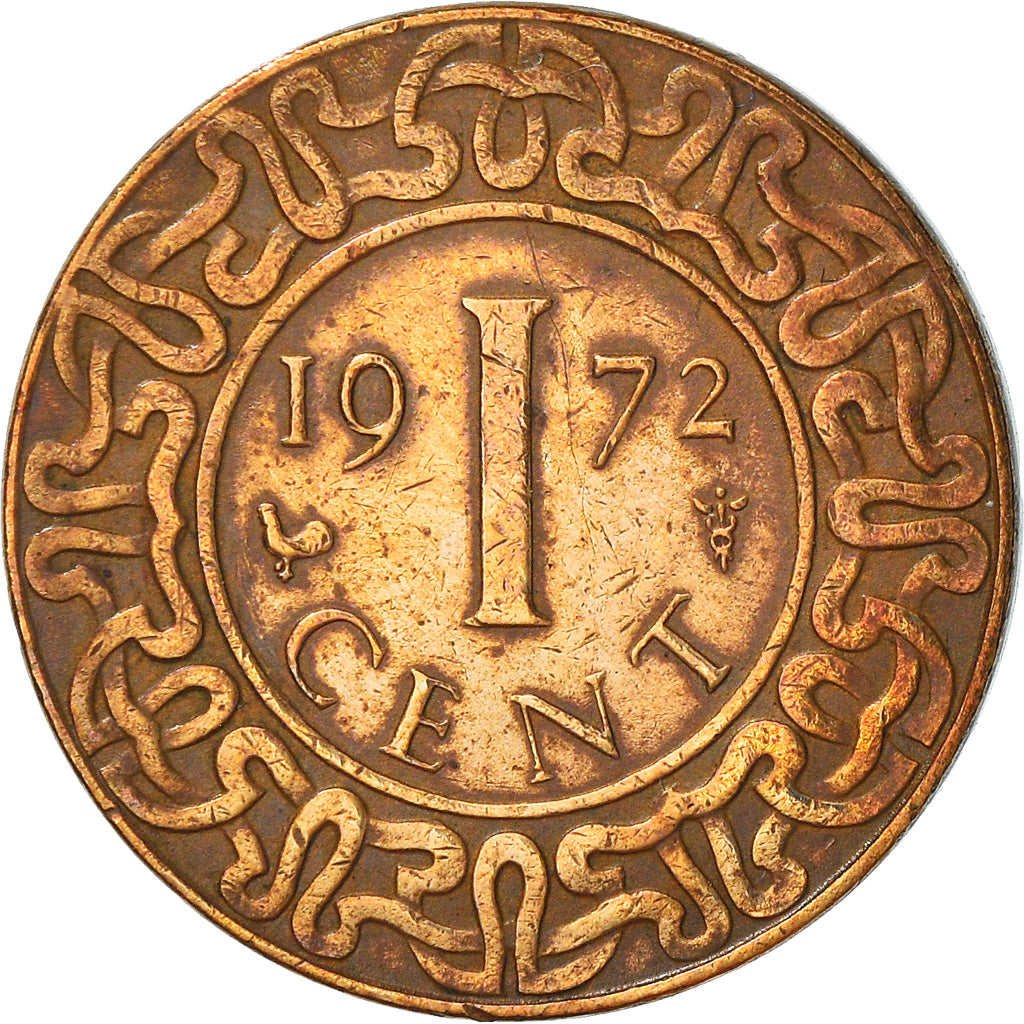 Moeda, Suriname, Cent, 1972, EF(40-45), Bronze, KM:11