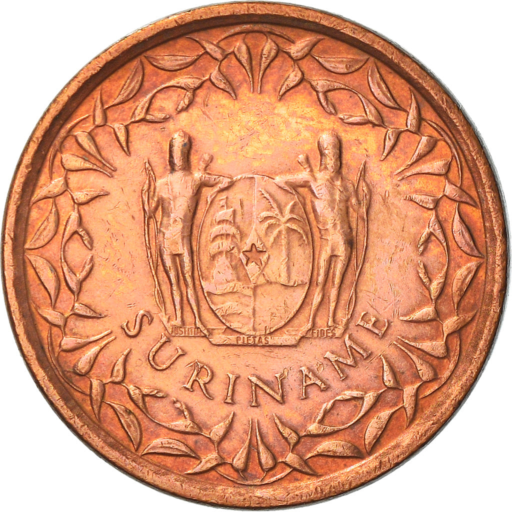 Moneta, Suriname, Cent, 1987, MB+, Acciaio placcato rame, KM:11b