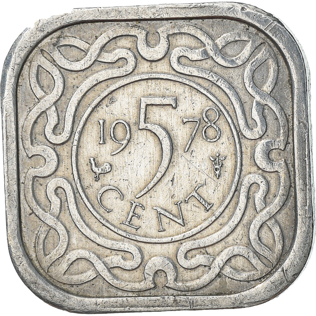 Monnaie, Surinam, 5 Cents, 1978, TTB, Aluminium, KM:12.1a
