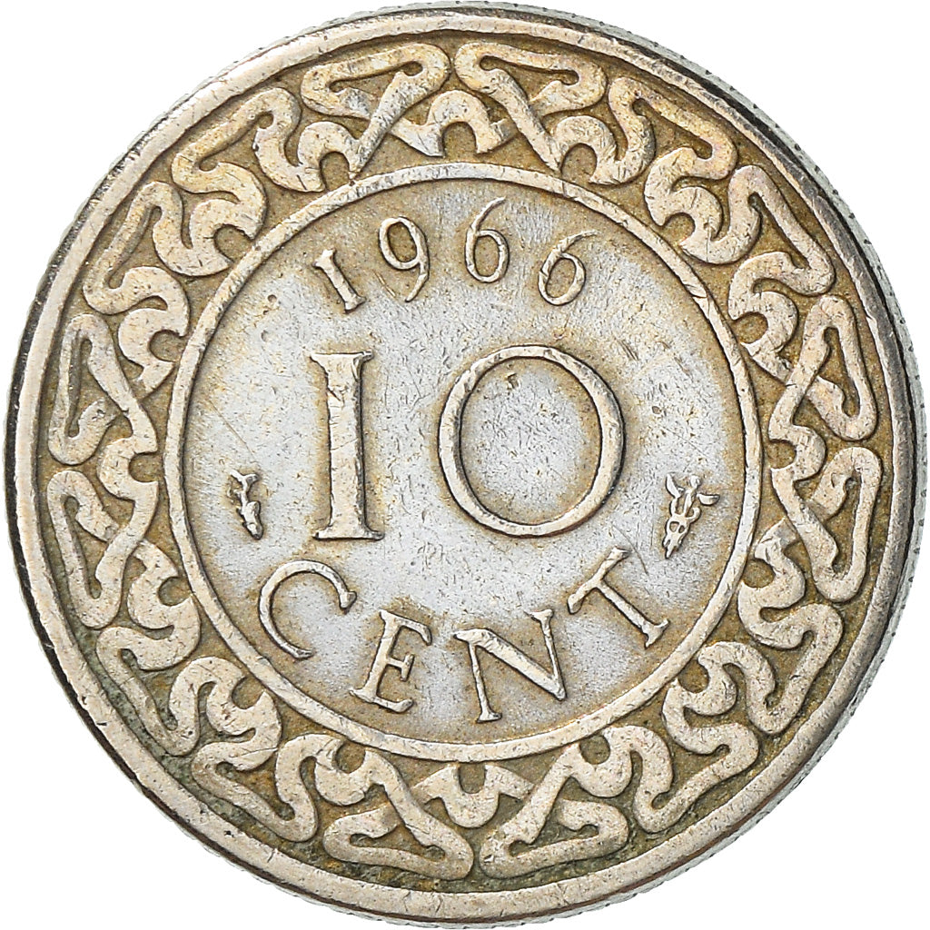 Monnaie, Surinam, 10 Cents, 1966, TB+, Copper-nickel, KM:13
