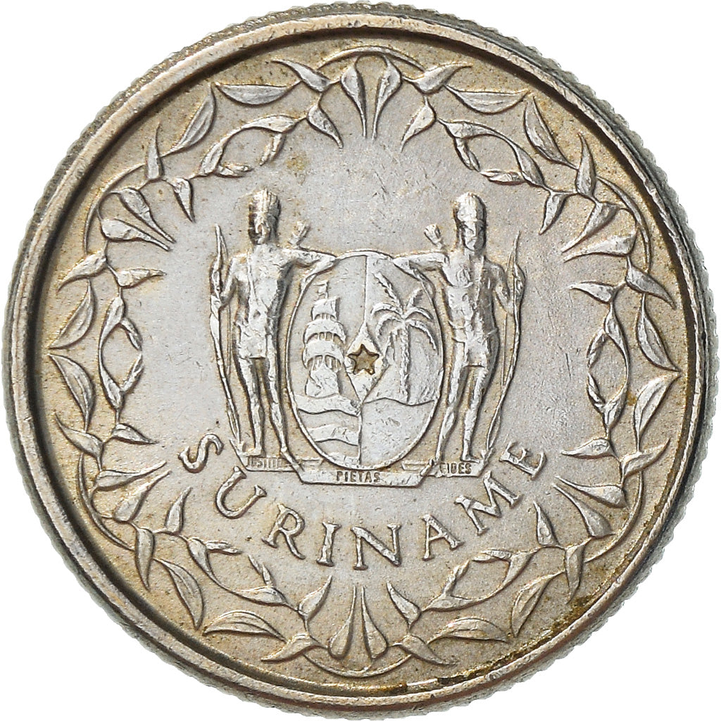 Moeda, Suriname, 10 Cents, 1976, AU(50-53), Cobre-níquel, KM:13