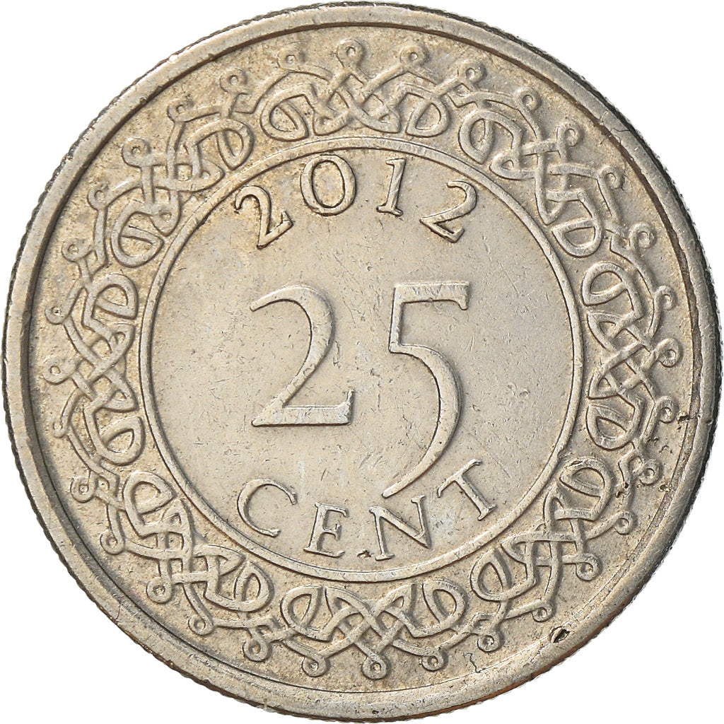 Münze, Suriname, 25 Cents, 2012, SS+, Nickel plated steel