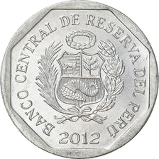Moneda, Perú, 5 Centimos, 2012, Lima, EBC, Aluminio, KM:304.4a