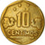 Moneda, Perú, 10 Centimos, 1994, Lima, BC+, Latón, KM:305.1