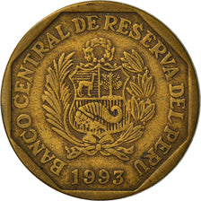 Monnaie, Pérou, 20 Centimos, 1993, Lima, TB+, Laiton, KM:306.1