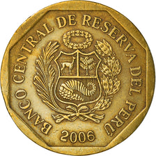 Moneta, Peru, 20 Centimos, 2006, Lima, EF(40-45), Mosiądz, KM:306.4
