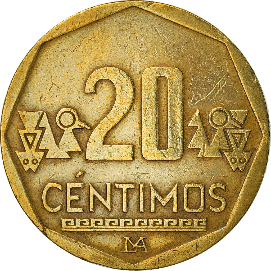 Moneta, Perù, 20 Centimos, 2006, Lima, BB, Ottone, KM:306.4
