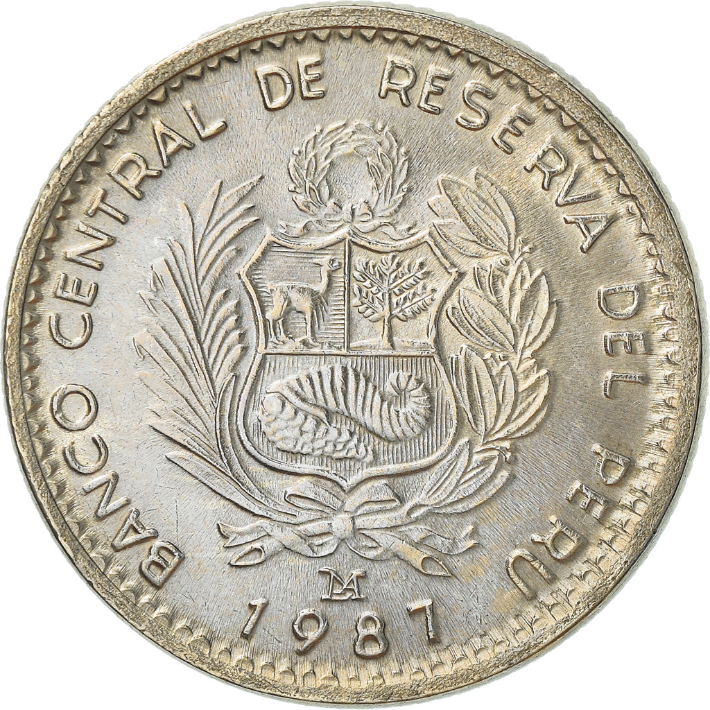 Moneda, Perú, Inti, 1987, Lima, SC, Cobre - níquel, KM:296