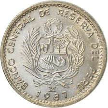Moneda, Perú, Inti, 1987, Lima, SC, Cobre - níquel, KM:296