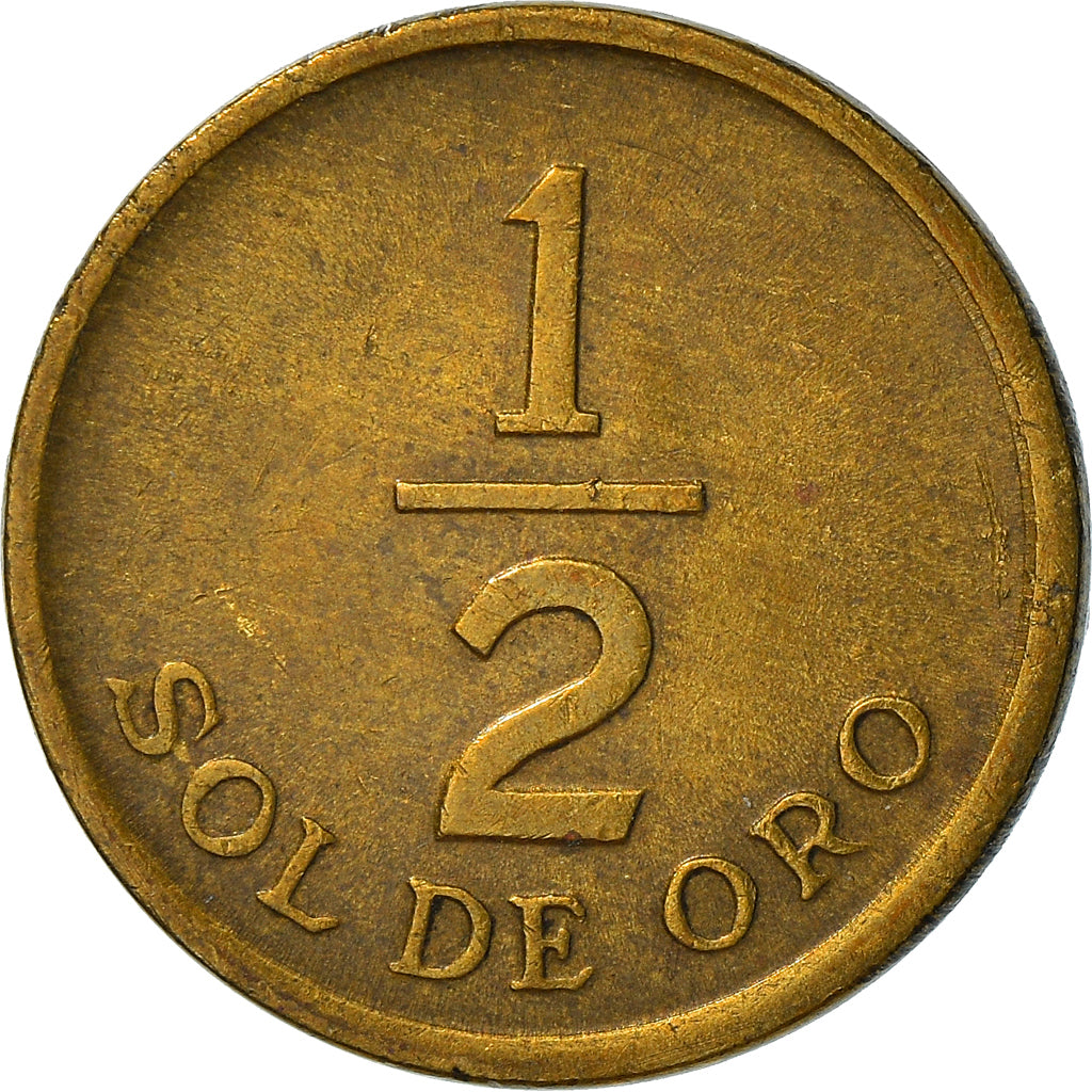 Moneta, Perù, 1/2 Sol, 1975, Lima, BB+, Ottone, KM:260