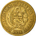 Coin, Peru, Sol, 1976, AU(50-53), Brass, KM:266.1