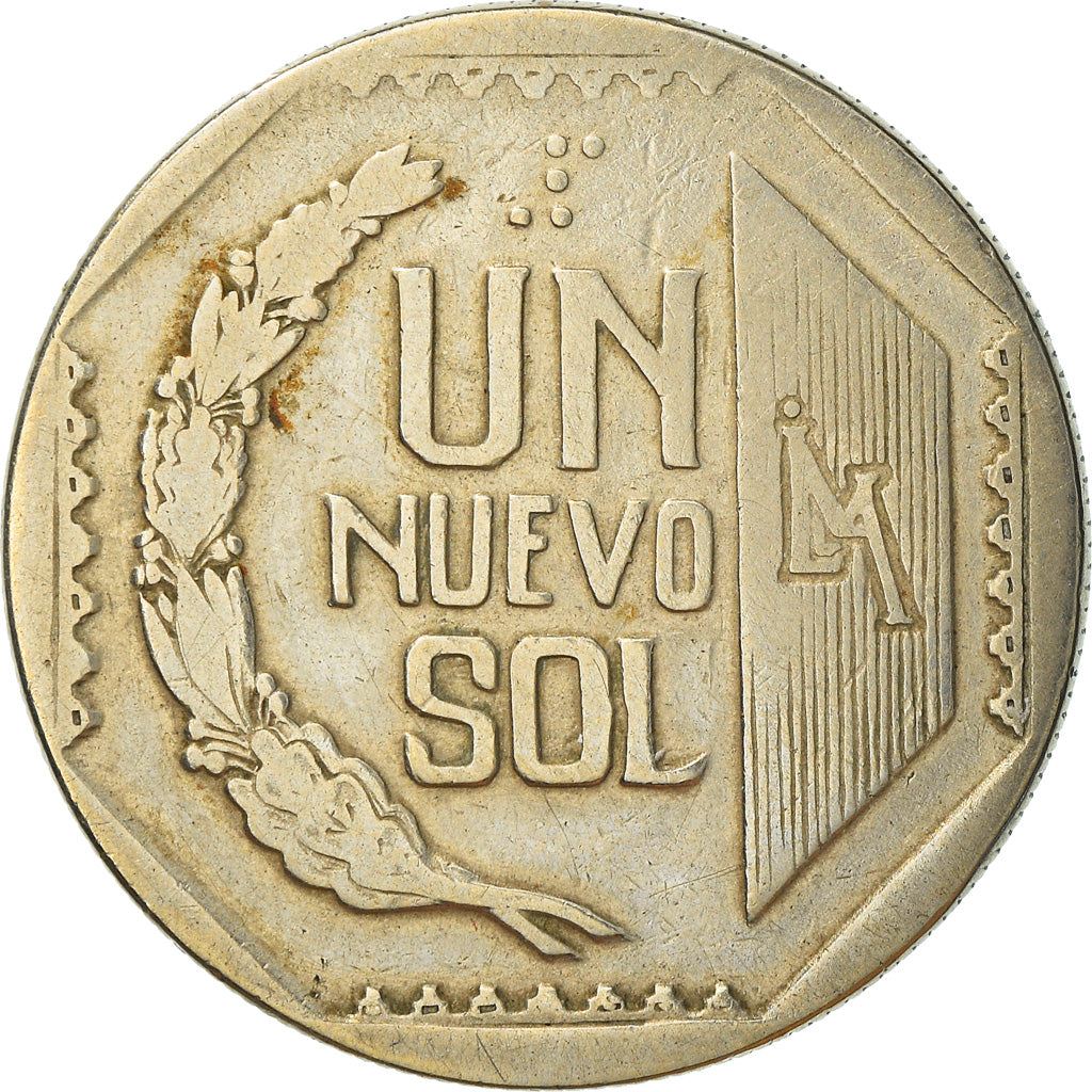 Monnaie, Pérou, Nuevo Sol, 1992, Lima, TB+, Copper-Nickel-Zinc, KM:308.1