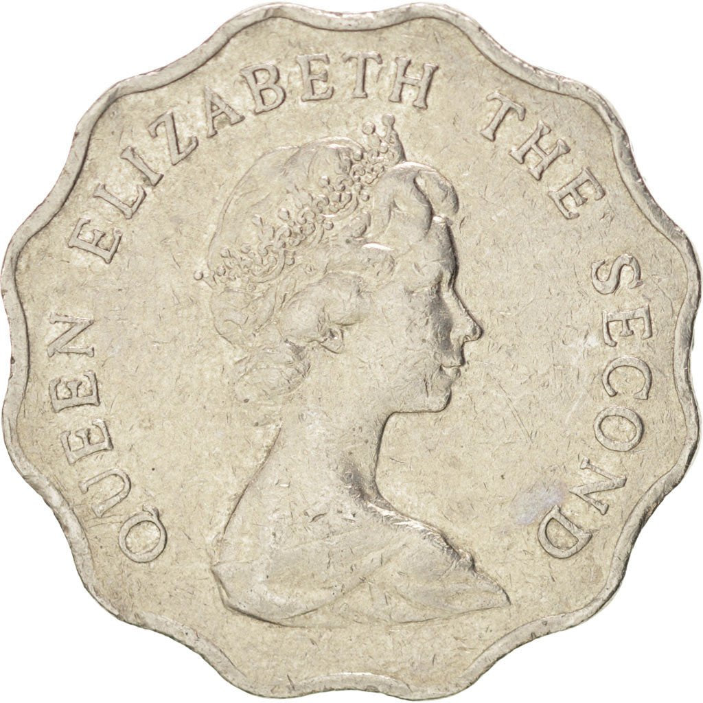 HONG KONG, 2 Dollars, 1979, KM #37, AU(50-53), Copper-Nickel, 28, 8.64