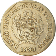 Moneda, Perú, Nuevo Sol, 1993, Lima, MBC, Cobre - níquel - cinc, KM:308.1