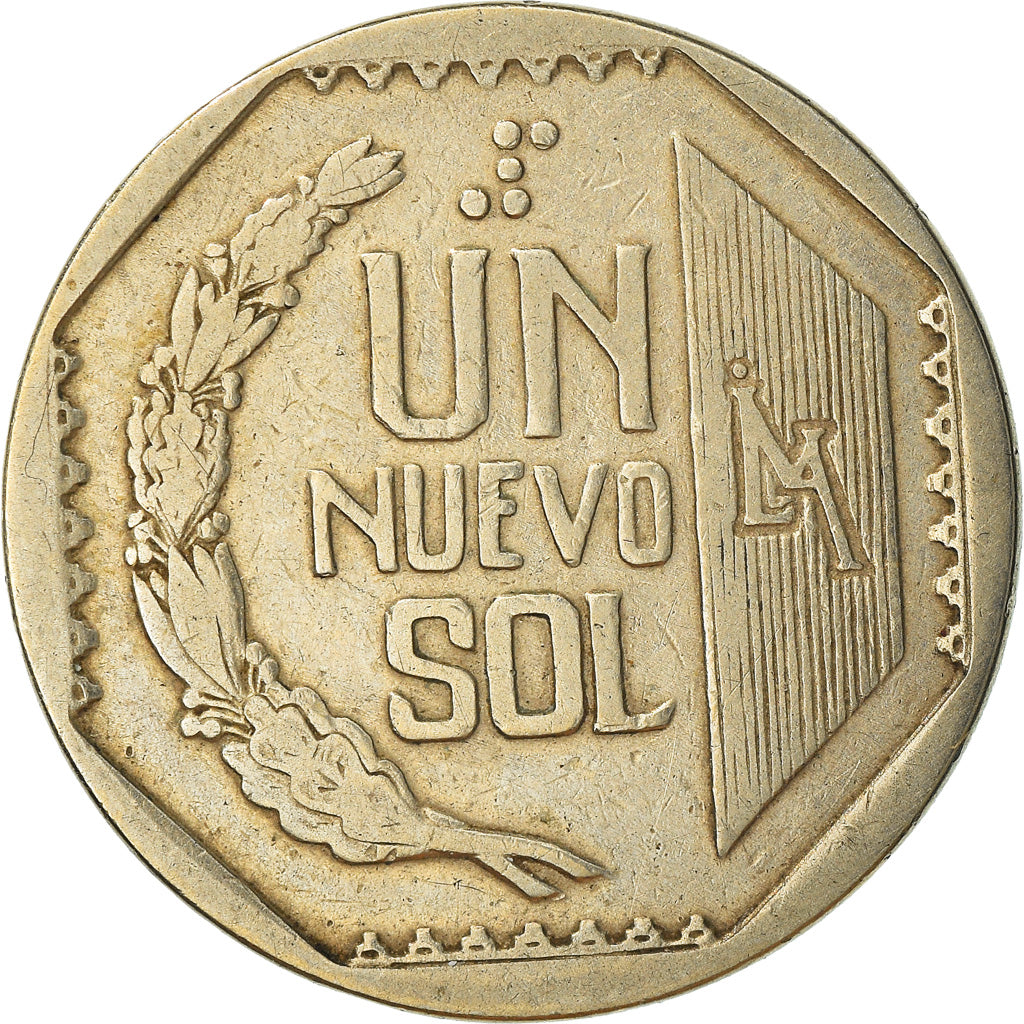 Moneda, Perú, Nuevo Sol, 1993, Lima, MBC, Cobre - níquel - cinc, KM:308.1