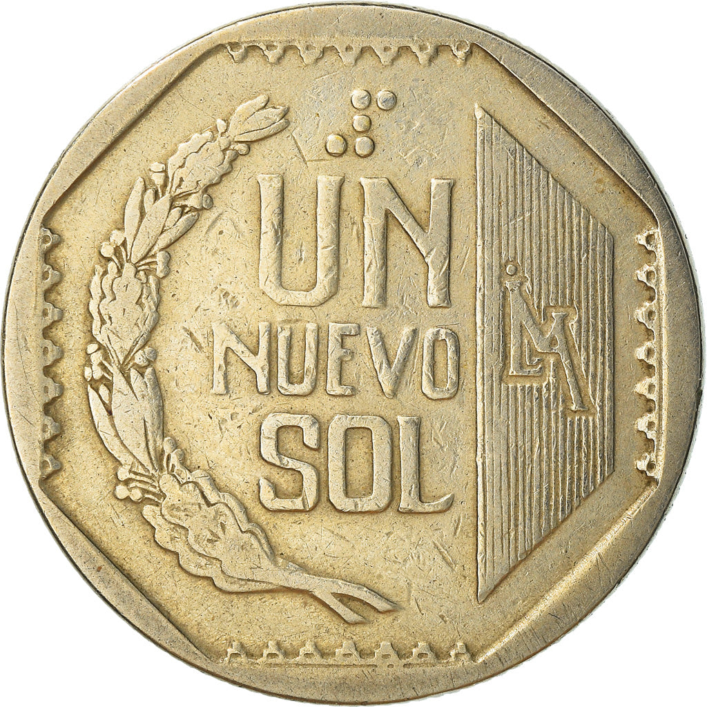 Coin, Peru, Nuevo Sol, 1994, Lima, VF(30-35), Copper-Nickel-Zinc, KM:308.1