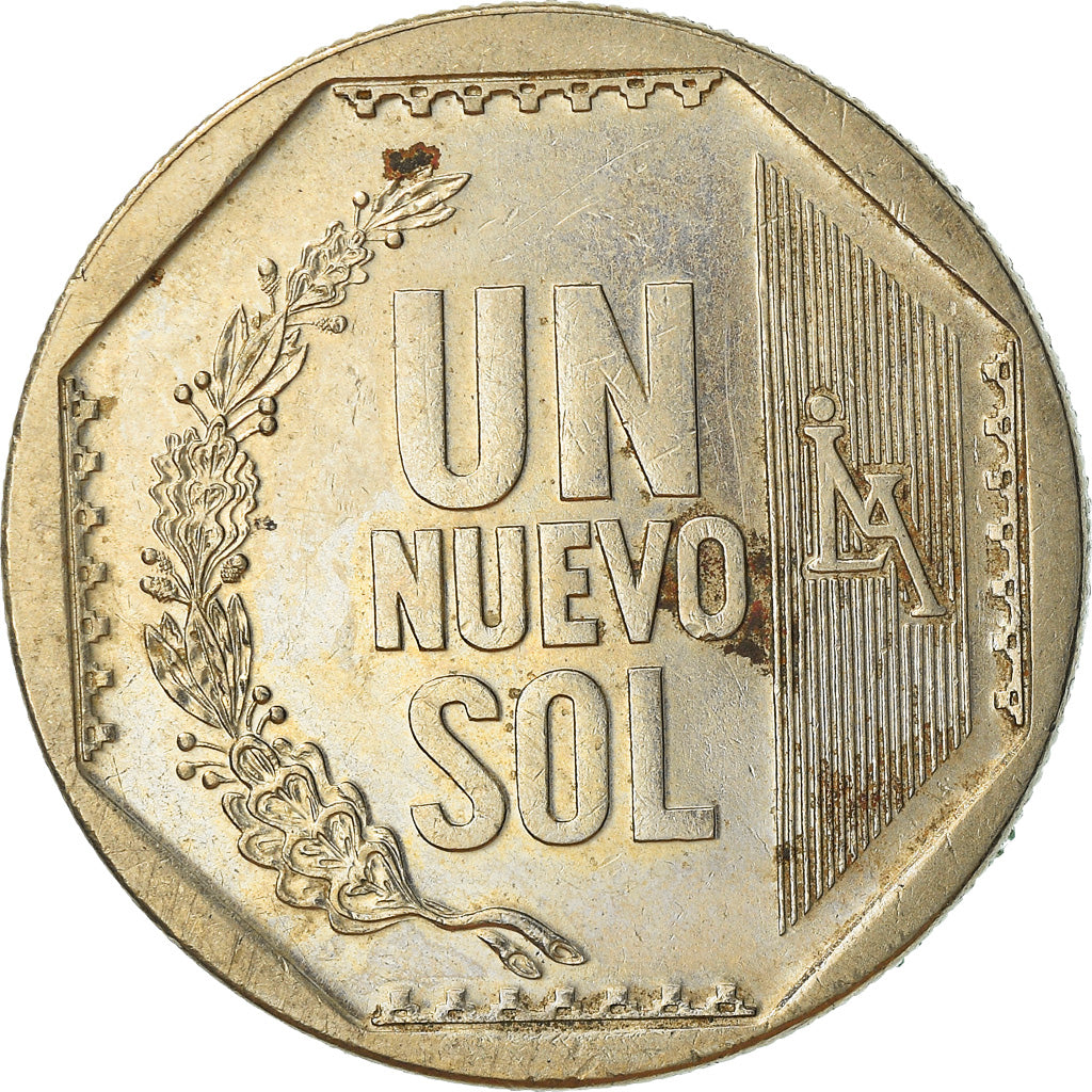 Moeda, Peru, Nuevo Sol, 2007, Lima, EF(40-45), Cobre-Níquel-Zinco, KM:308.4