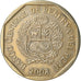 Coin, Peru, Nuevo Sol, 2008, Lima, EF(40-45), Copper-Nickel-Zinc, KM:308.4