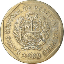 Münze, Peru, Nuevo Sol, 2009, Lima, SS, Copper-Nickel-Zinc, KM:308.4