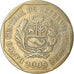 Munten, Peru, Nuevo Sol, 2009, Lima, ZF, Copper-Nickel-Zinc, KM:308.4