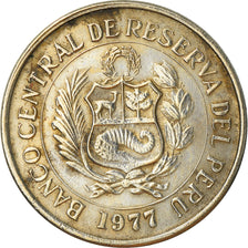 Moneta, Perù, 5 Soles, 1977, Lima, MB, Rame-nichel, KM:267