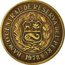 Coin, Peru, 10 Soles, 1978, Lima, VF(30-35), Brass, KM:272.2