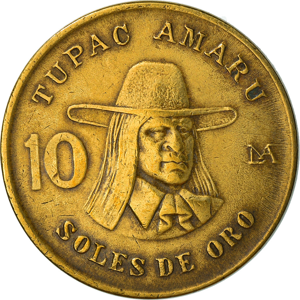 Monnaie, Pérou, 10 Soles, 1980, Lima, TB, Laiton, KM:272.2