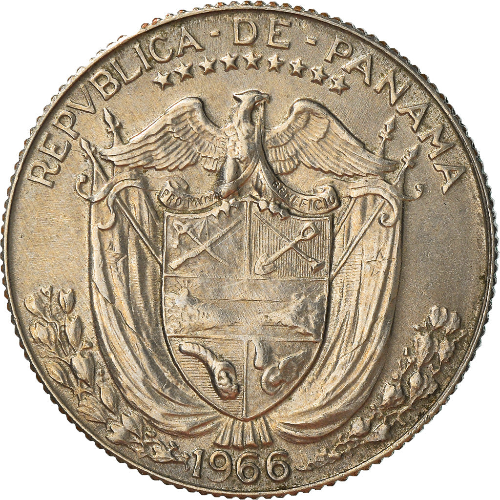Moneta, Panama, 1966 dates struck at US Mint in San Francisco., 1/4 Balboa
