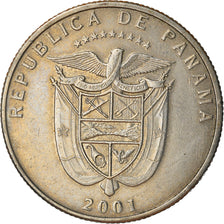 Moeda, Panamá, 1/4 Balboa, 2001, Royal Canadian Mint, EF(40-45), Cobre