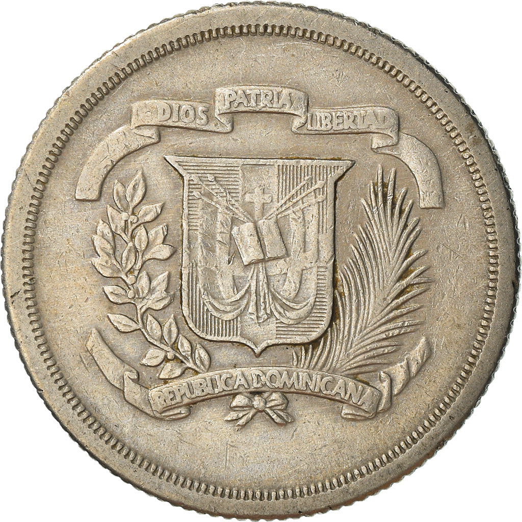 Moneda, República Dominicana, 25 Centavos, 1979, MBC, Cobre - níquel, KM:51