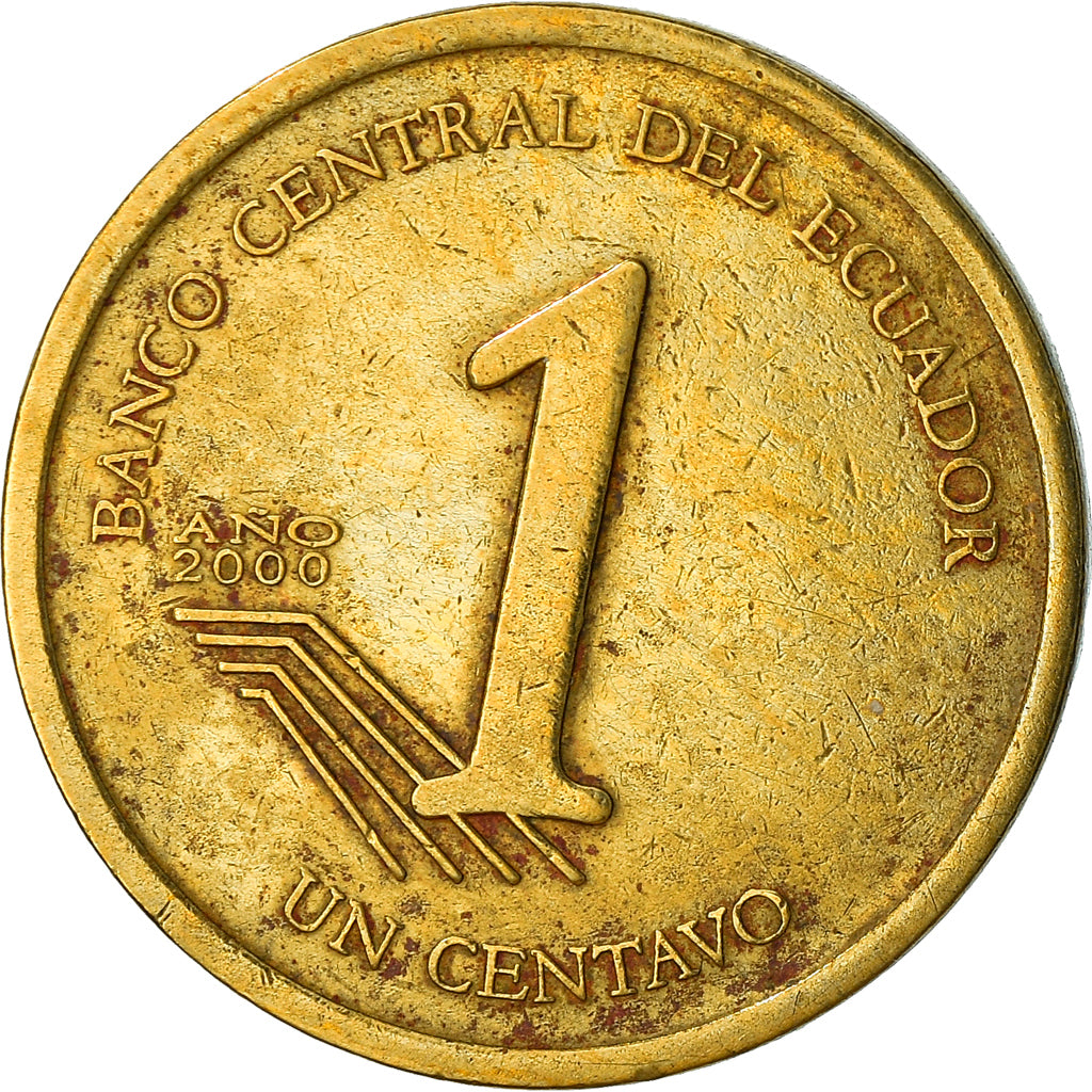 Munten, Ecuador, Centavo, Un, 2000, FR+, Tin, KM:104