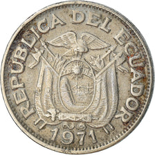 Monnaie, Équateur, 20 Centavos, 1971, TB+, Nickel Clad Steel, KM:77.1c