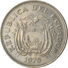 Moneta, Ekwador, Sucre, Un, 1975, AU(50-53), Nikiel powlekany stalą, KM:83