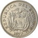 Monnaie, Équateur, Sucre, Un, 1977, TTB+, Nickel Clad Steel, KM:83