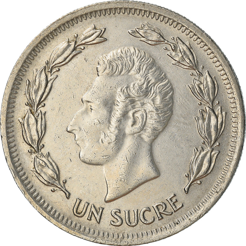 Monnaie, Équateur, Sucre, Un, 1977, TTB+, Nickel Clad Steel, KM:83