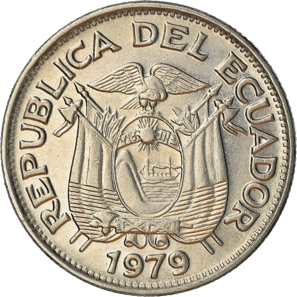 Moneta, Ecuador, Sucre, Un, 1979, SPL-, Acciaio ricoperto in nichel, KM:78b