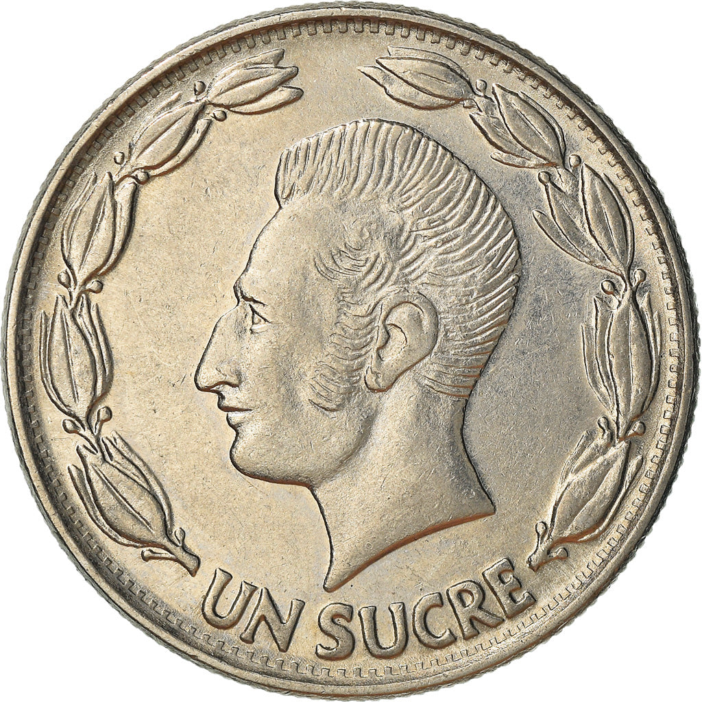 Moneta, Ecuador, Sucre, Un, 1979, SPL-, Acciaio ricoperto in nichel, KM:78b