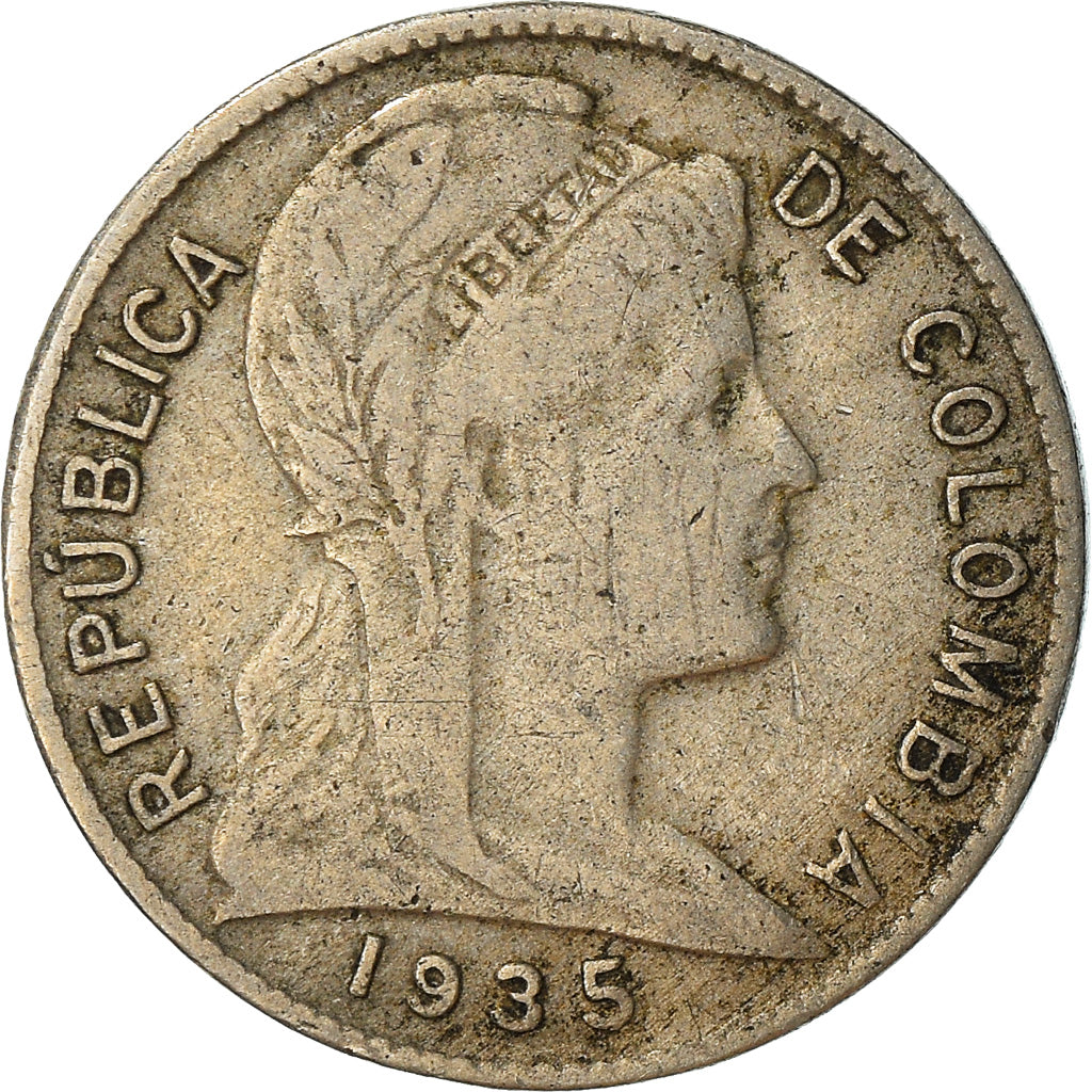 Moneta, Colombia, Centavo, 1935, BB, Rame-nichel, KM:275