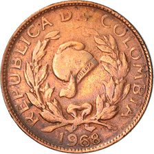 Monnaie, Colombie, Centavo, 1968, TB+, Copper Clad Steel, KM:205a