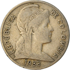 Moneta, Colombia, 2 Centavos, 1933, MB+, Rame-nichel, KM:198