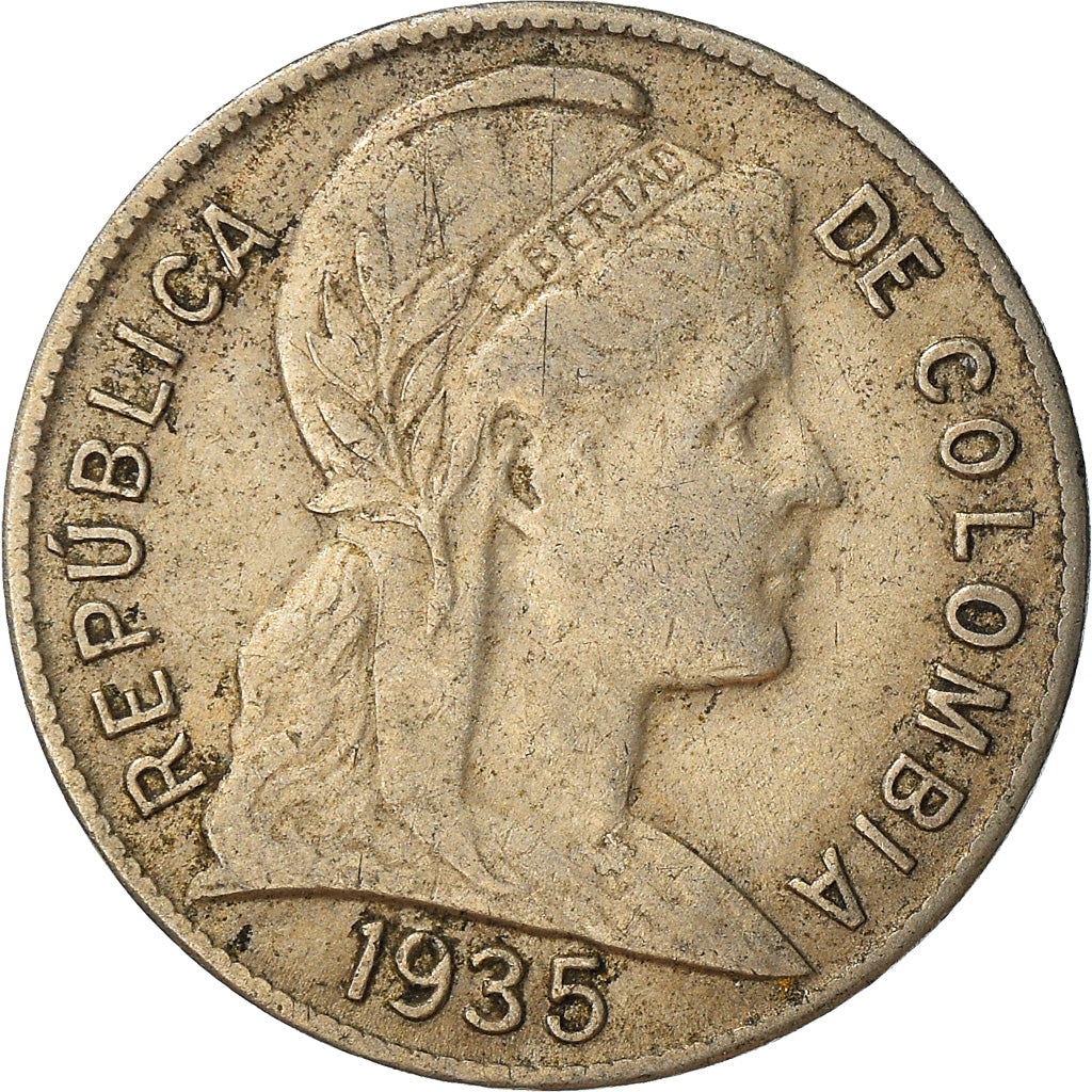 Moneta, Colombia, 2 Centavos, 1935, BB, Rame-nichel, KM:198
