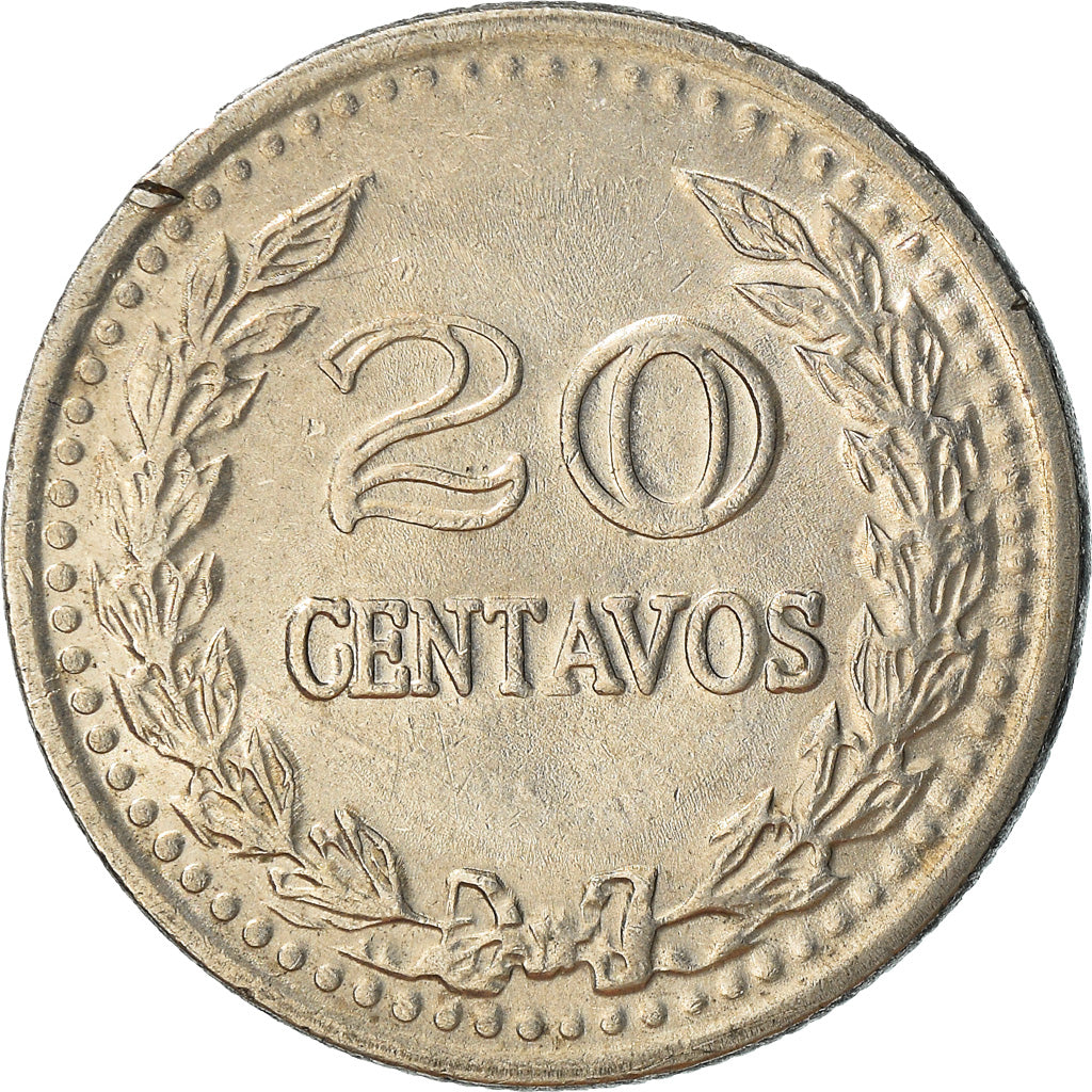 Monnaie, Colombie, 20 Centavos, 1975, TB+, Nickel Clad Steel, KM:246.1