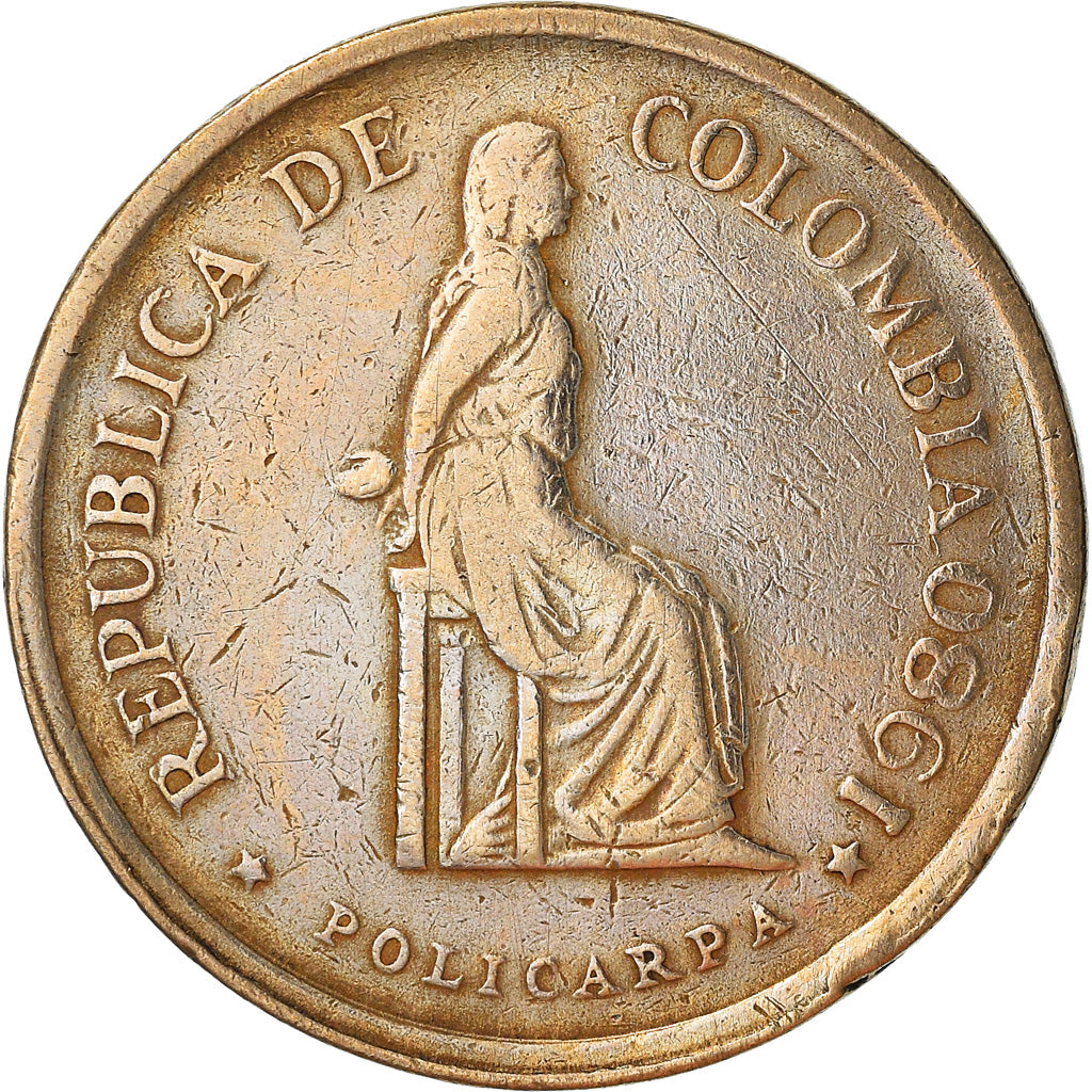 Monnaie, Colombie, 2 Pesos, 1980, TB, Bronze, KM:263