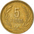 Münze, Kolumbien, 5 Pesos, 1989, SS+, Aluminum-Bronze, KM:280