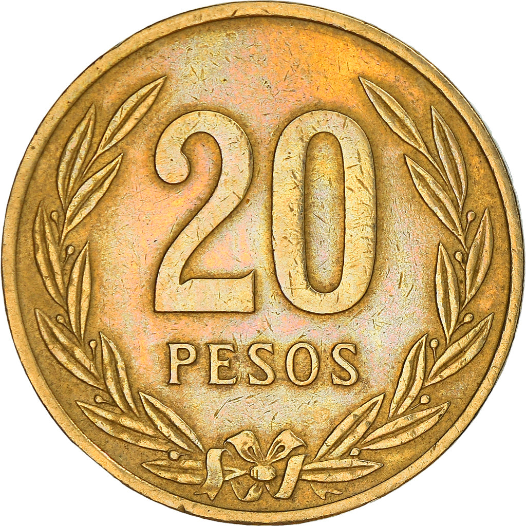 Moneda, Colombia, 20 Pesos, 1982, BC+, Aluminio - bronce, KM:271