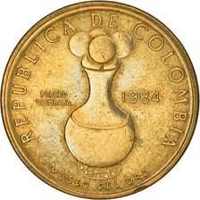Coin, Colombia, 20 Pesos, 1984, VF(20-25), Aluminum-Bronze, KM:271