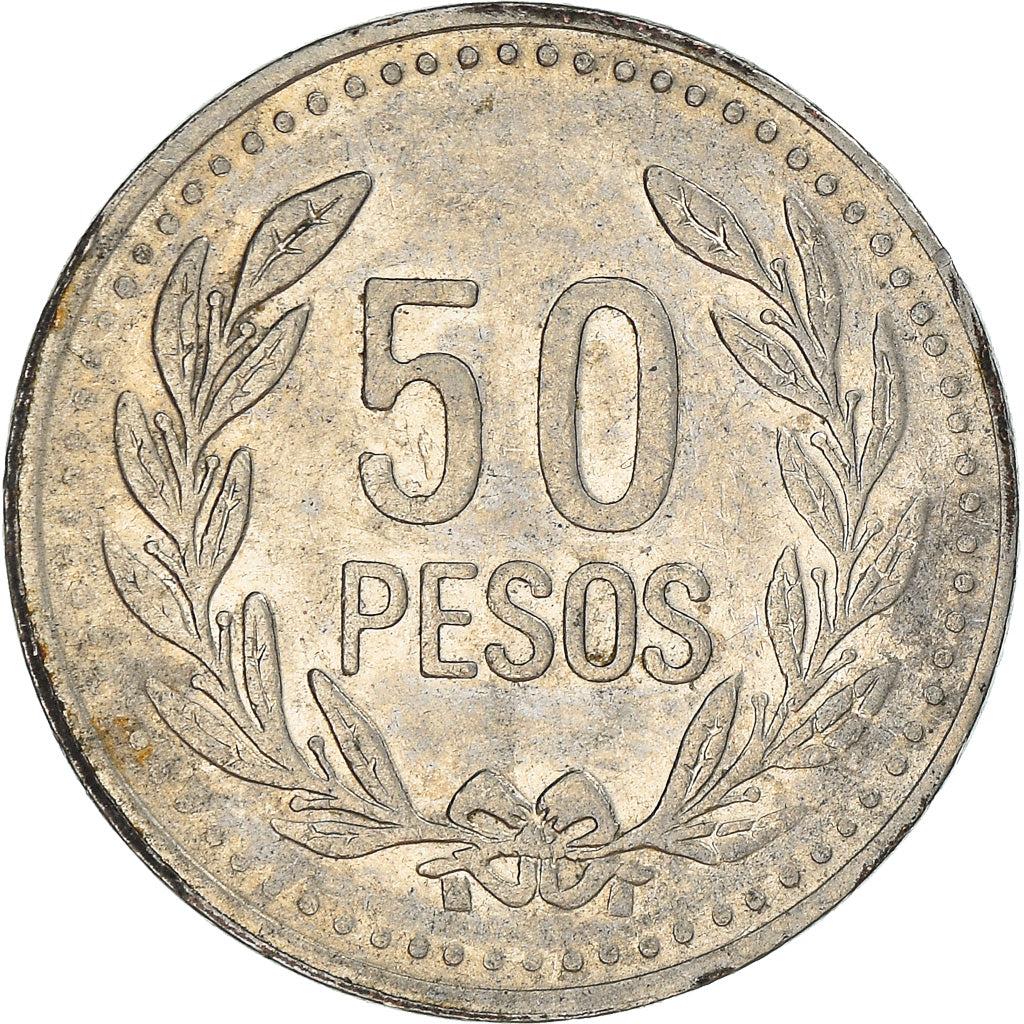 Monnaie, Colombie, 50 Pesos, 2010, TTB, Copper-Nickel-Zinc, KM:283.2