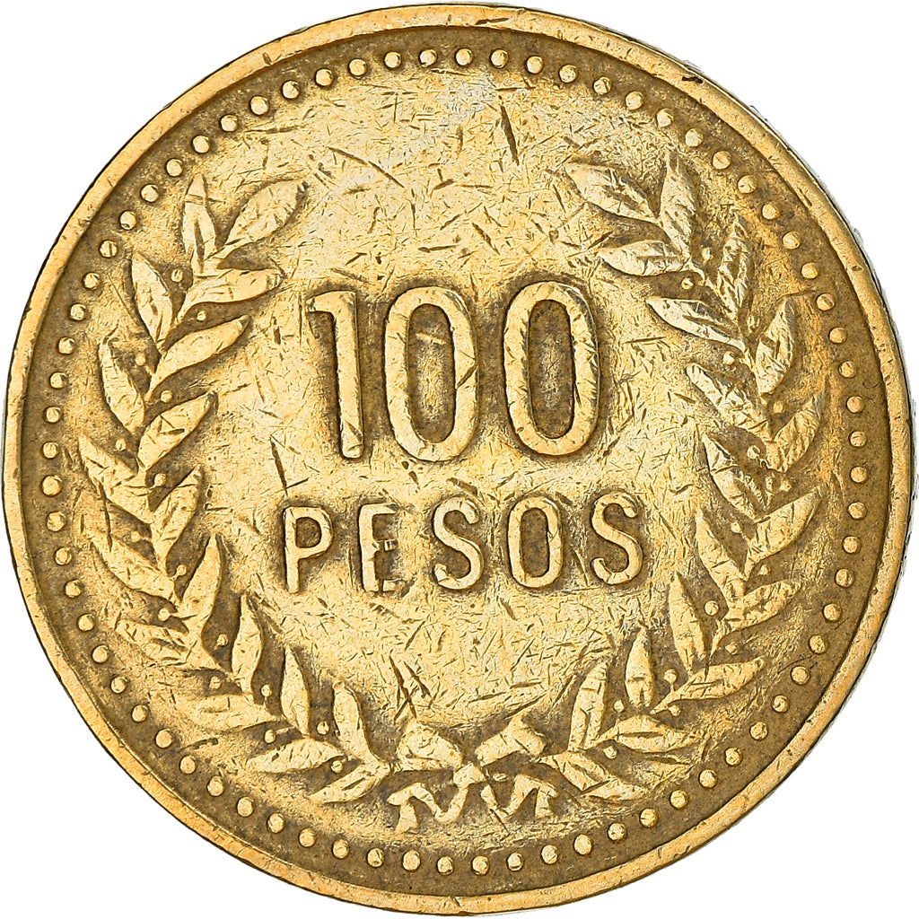 Coin, Colombia, 100 Pesos, 1992, VF(20-25), Aluminum-Bronze, KM:285.1