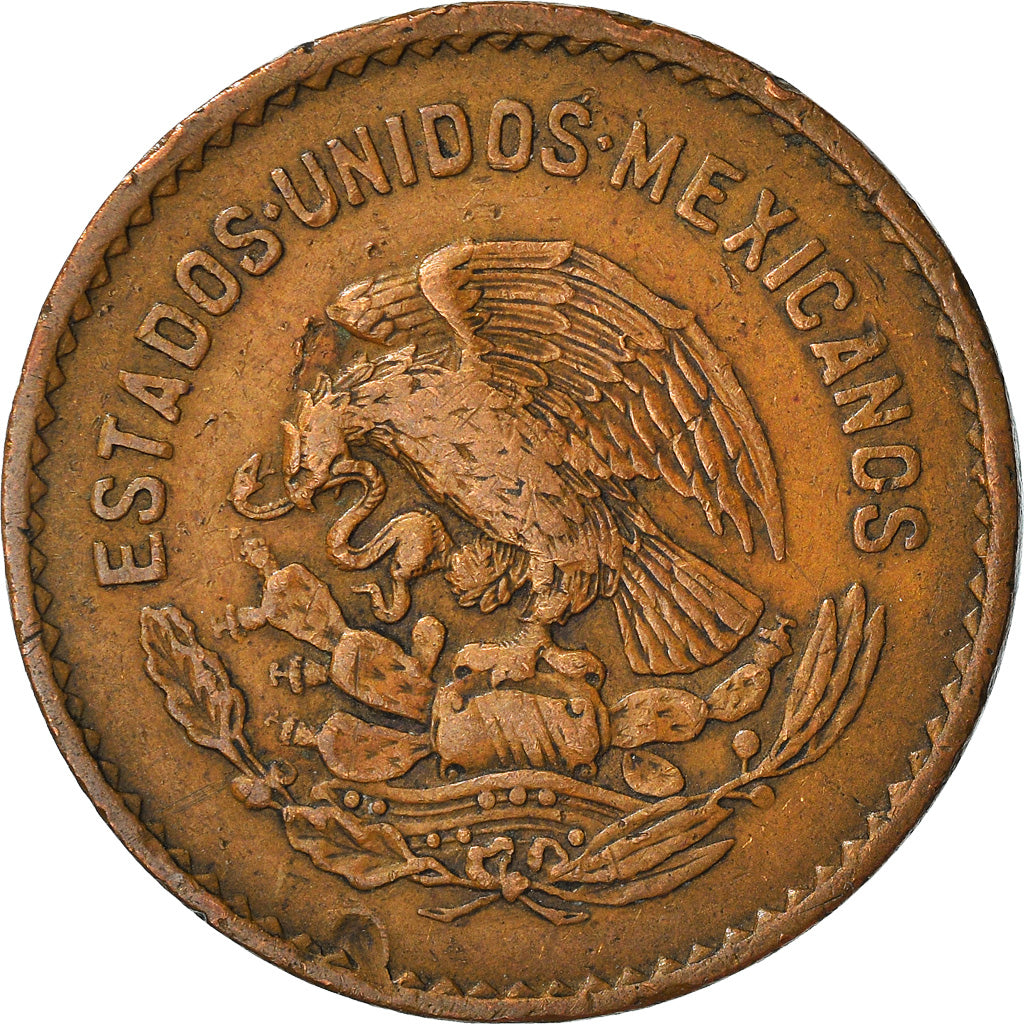 Coin, Mexico, 5 Centavos, 1955, Mexico City, VF(30-35), Bronze, KM:424